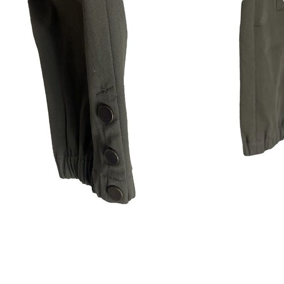 Veronica Beard Army Green Field Cargo Pants Size 6 Cuffed Cropped Patch Pockets - Picture 7 of 11